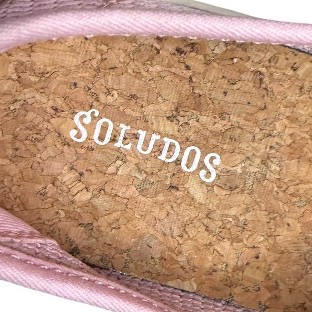 Soludos Pink Woven Perforated Lace Up Canvas Sneakers‎ Womens Size 8.5 - Picture 6 of 8